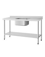 Vogue Stainless Steel Sink Double Drainer 1500mm - DY826