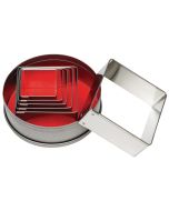 Vogue Square Plain Pastry Cutter Set (6 pack)