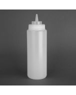 Vogue Clear Wide Neck Squeeze Sauce Bottle 32oz