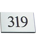 Silver 30x50mm engraved plaque. 