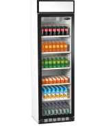 Sterling Pro Green SPG390C Upright Single Door Display Chiller with Canopy, 373 Litres