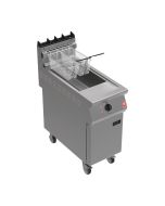 Falcon F900 Free Standing Natural Gas Fryer on Castors with Fryer Angel G9341X
