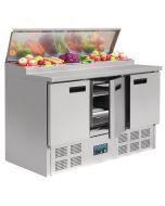 Polar G605 - Refrigerated Pizza and Salad Prep Counter - 390Ltr