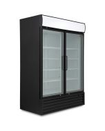 Blizzard GDF1200 Double Hinged Glass Door Freezer Display Merchandiser