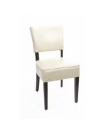 Bolero Chunky Faux Leather Chairs Cream (2 Pack) GF958