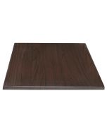 Bolero Pre-drilled Square Tabletop Dark Brown 700mm GG639