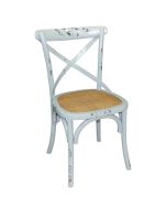 Bolero Blue Bentwood Chairs with Metal Cross Backrest (2 Pack) GG655