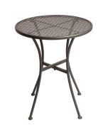 Bolero Round Steel Patterned Bistro Table Grey 600mm GG703
