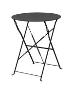 Bolero Perth Black Pavement Style Steel Table Round 600mm GH558