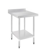 Vogue Stainless Steel Table with Upstand 600mm