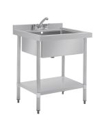 Vogue Stainless Steel Midi Pot Wash Sink with Undershelf