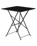 Bolero Perth Black Pavement Style Steel Table Square 600mm GK989