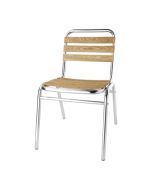 Bolero Aluminium & Ash Bistro Side Chairs (4 Pack) GK997