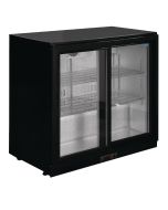 Polar GL003 - Bar / Bottle Cooler - Double Sliding Doors, Black, LED