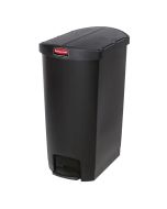 Rubbermaid Slim Jim End Step on Pedal Bin 68Ltr - Black