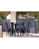 Bolero Bistro Steel Side Chairs Black (4 Pack) GL331