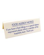 Vogue Food allergy Table Notice