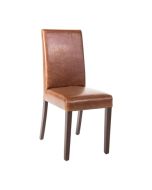 Bolero Faux Leather Dining Chair Antique Tan (2 Pack) GR368