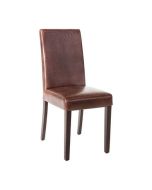 Bolero Faux Leather Dining Chair Antique Brown (2 Pack) GR369