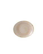 Churchill Stonecast Oval Coupe Plate Nutmeg Cream 160(W) x 197(D)mm - GR946 - pk 12
