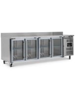 Blizzard HBC4CR Four Hinged Glass Door Counter Refrigerator With Upstand