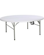 Bolero Round PE Centre Folding Table White 6ft HC270