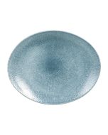 Churchill Studio Prints Raku Oval Coupe Plates Topaz Blue 270mm (12 Pack) RKTBOP581