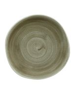 Churchill Stonecast Patina Antique Organic Round Plates Green 264mm (12 Pack) PABGOG101