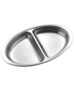 Vegetable Dish 20.3X14.2X3cm 8in 2 Div - 11162