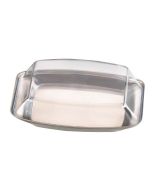 Butter Dish St.Steel With Clear Plastic Lid - 52228