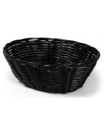 Black Poly Rattan Basket Oval 23cm 9in - C03001K