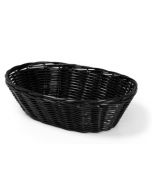 Black Poly Rattan Basket Oval 18cm 7in - C03001K-A