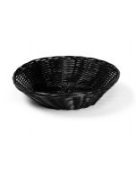Black Poly Rattan Basket Round 25cm 10in - C03002K-B