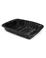 Black Rattan Basket Rect 23X15cm 9Inx6in - C03004K