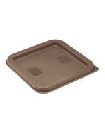 Hygiplas Square Food Storage Container Lid Brown Small