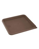 Hygiplas Square Food Storage Container Lid Brown Large