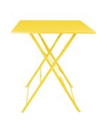 Bolero Perth Mellow Yellow Pavement Style Steel Table Square 600mm HZ368