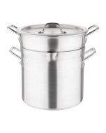 Vogue Aluminium Double Boiler Pan With Lid 28cm