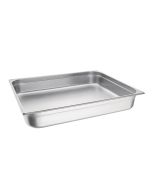 Vogue Stainless Steel 2/1 Gastronorm Tray 100mm