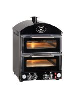 King Edward PK2 Pizza King - Double Deck Pizza Oven - Black