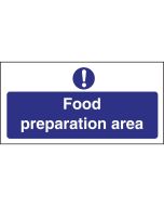 Vogue Food Preparation Area Sign