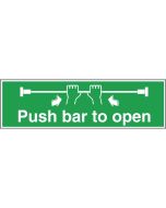 Vogue Push Bar To Open Sign
