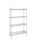 Vogue 4 Tier Wire Shelving Kit 915x460mm
