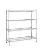 Vogue 4 Tier Wire Shelving Kit 1830x460mm