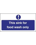 Vogue Food Wash Only Sign