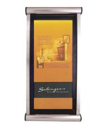 A2 Portrait Illuminated Prestige Outdoor Lockable Menu Case (Gold or Silver)