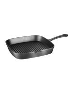 Vogue Square Cast Iron Ribbed Skillet Pan 24cm