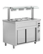 Inomak MRV711 Bain Marie With Double Sneeze Guard 3 x GN1/1