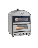 King Edward PK1W-SS Pizza King Oven - Single Deck With Warmer - Stainless Steel