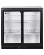 Prodis NT2BS-LE Low Energy Double Sliding Door Black Bottle Cooler 181L